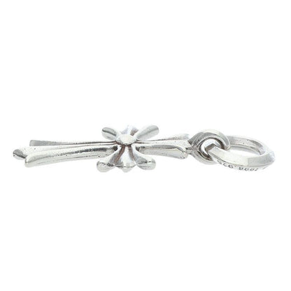 Chrome Hearts Tiny CH Cross Charm Silver Necklace Top