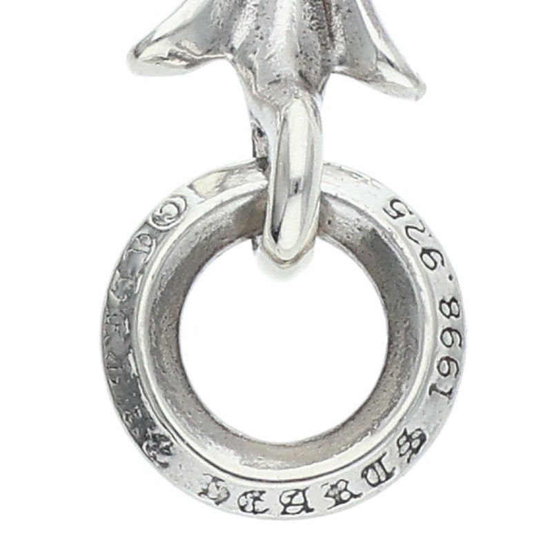 Chrome Hearts Tiny CH Cross Charm Silver Necklace Top