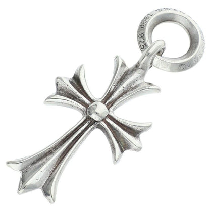 Chrome Hearts Tiny CH Cross Charm Silver Necklace Top