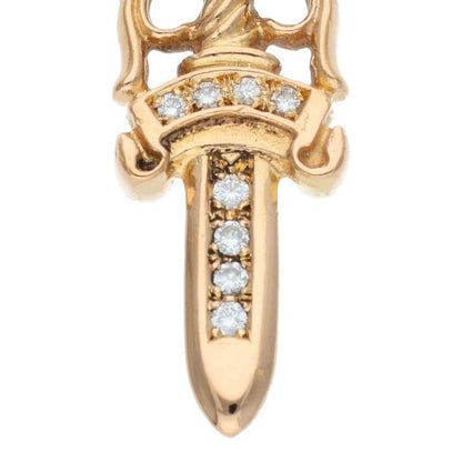 Chrome Hearts 22k P D Pendant Aftermarket Pave Diamond Gold Necklace