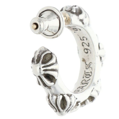 Chrome Hearts Hoop Cross Sml Band Silver Earrings