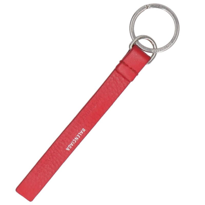 Balenciaga Everyday Logo Print Leather Key
