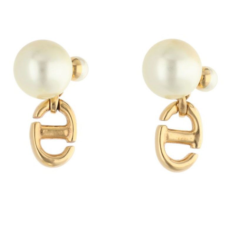 Dior CD Icon Faux Pearl Earrings