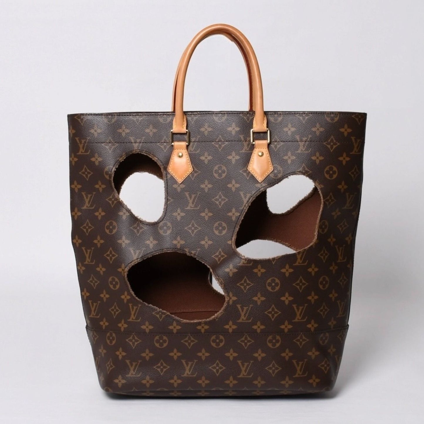 Louis Vuitton with Holes Tote Bag Comme Des Garcons Rei Kawakubo Gold — view 3