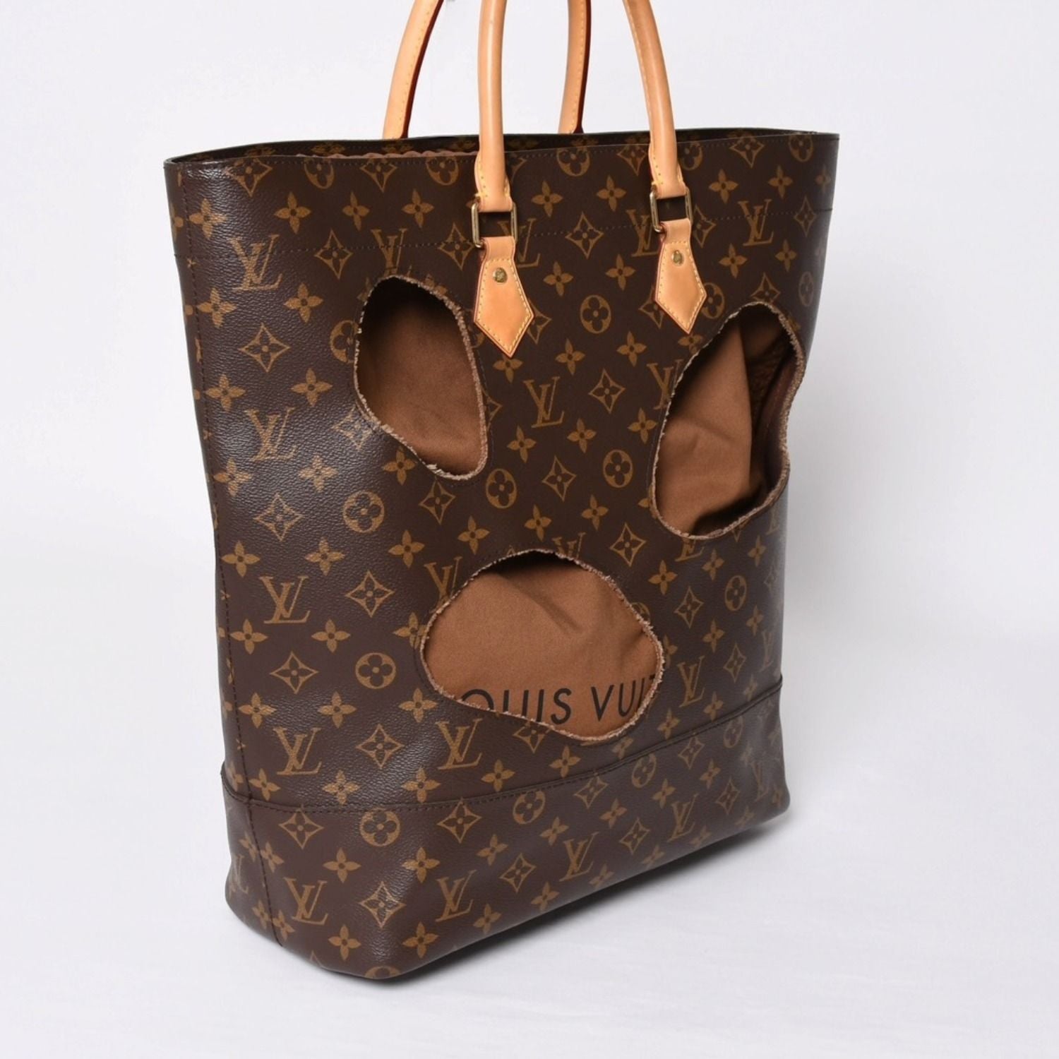Louis Vuitton with Holes Tote Bag Comme Des Garcons Rei Kawakubo Gold — view 5