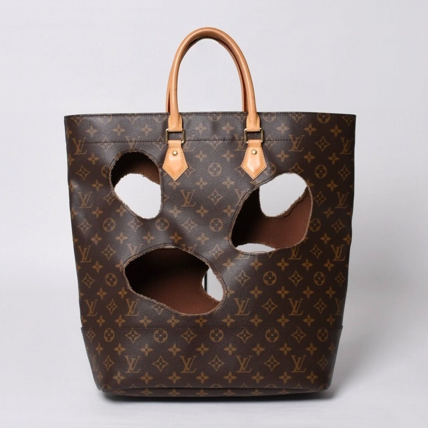 Louis Vuitton with Holes Tote Bag Comme Des Garcons Rei Kawakubo Gold — view 4