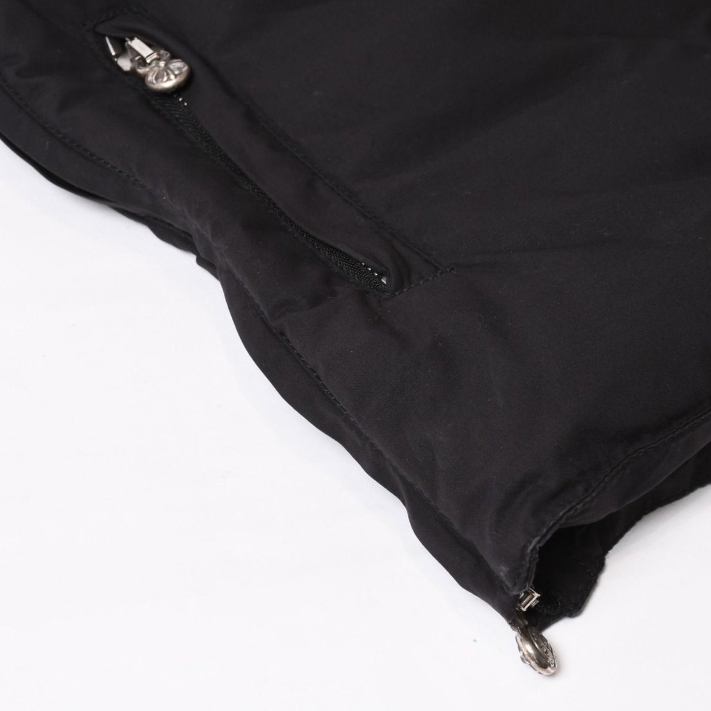 Chrome Hearts Down Vest SM Dagger Zip Cross Ball Horseshoe Black 925 Sterling — view 6