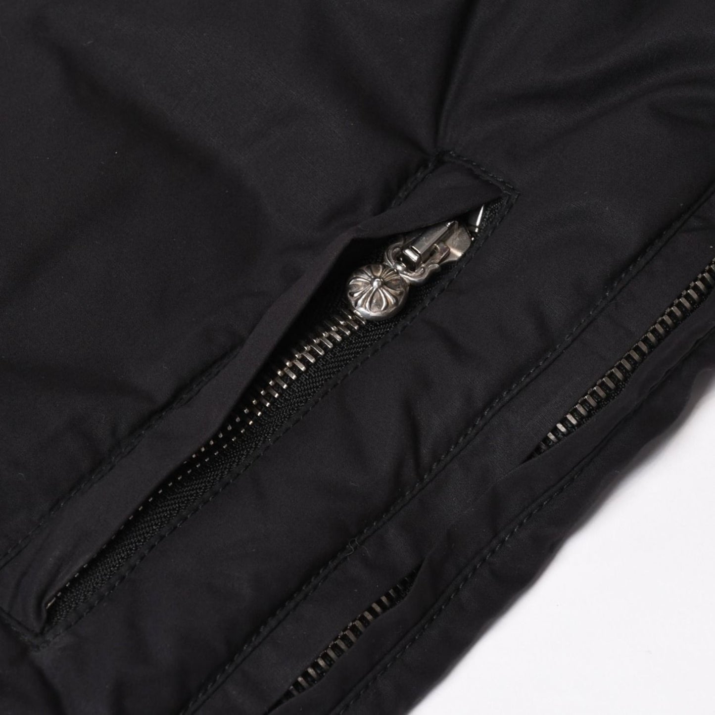 Chrome Hearts Down Vest SM Dagger Zip Cross Ball Horseshoe Black 925 Sterling — view 7