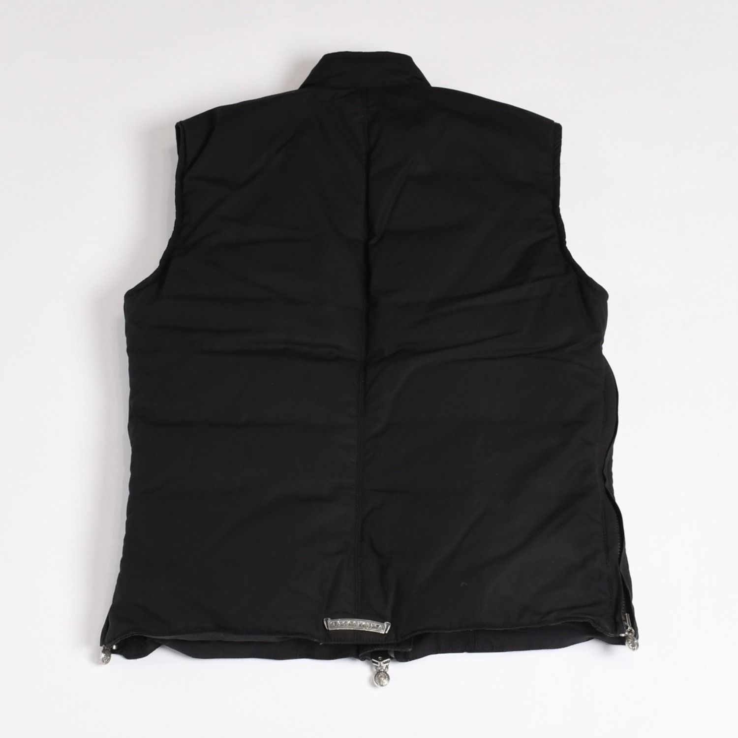 Chrome Hearts Down Vest SM Dagger Zip Cross Ball Horseshoe Black 925 Sterling — view 2