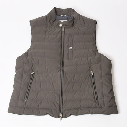 Brunello Cucinelli Quilted Down Vest Gray