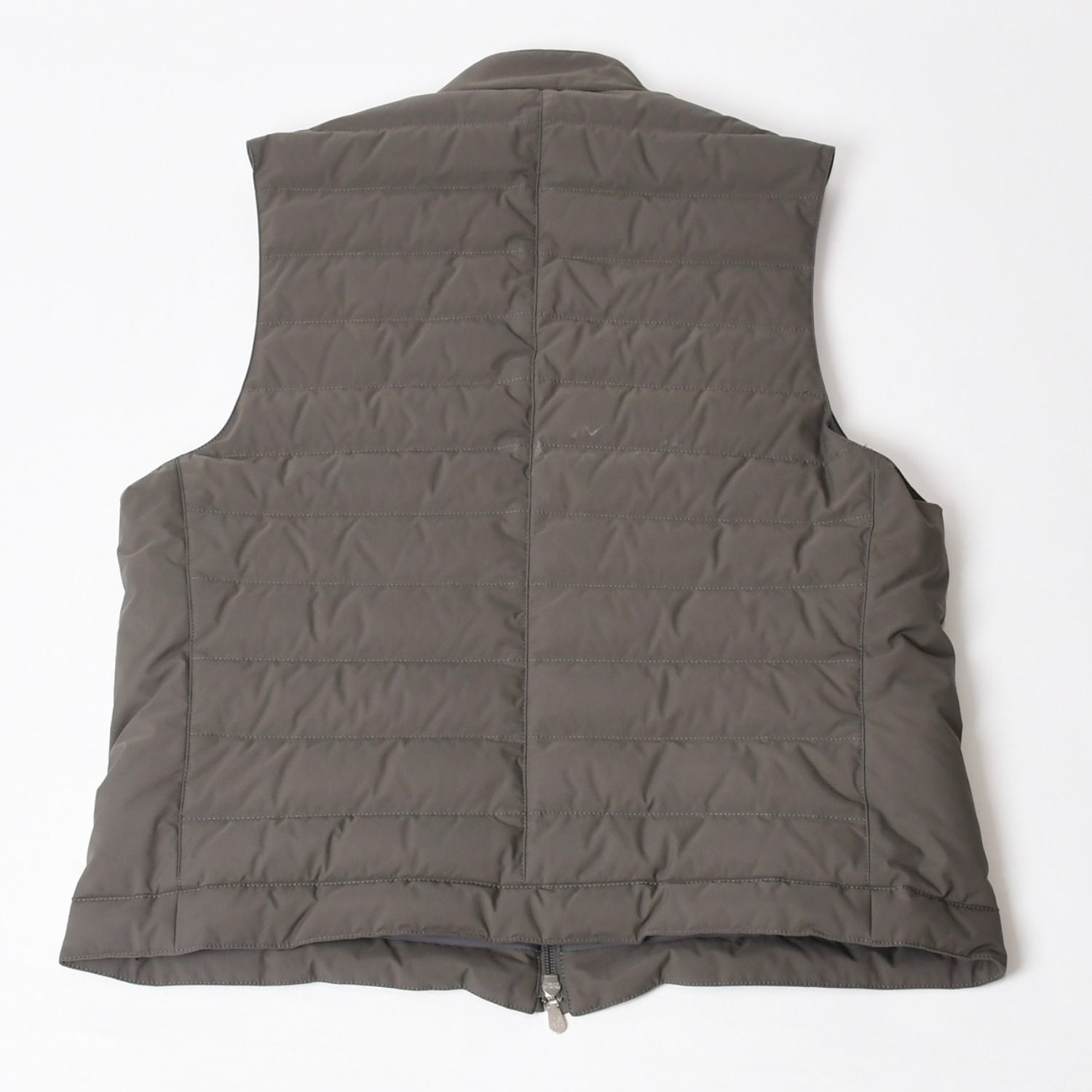 Brunello Cucinelli Quilted Down Vest Gray — view 2