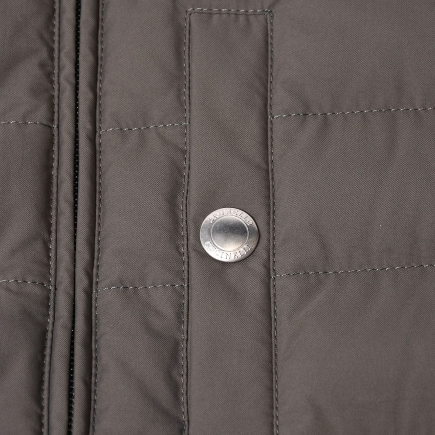 Brunello Cucinelli Quilted Down Vest Gray — view 6
