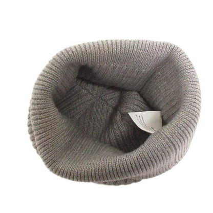 Loewe Knit Hat Ribbed Vinnie Logo Embroidery Wool Gray Sweater
