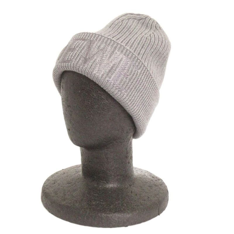 Loewe Knit Hat Ribbed Vinnie Logo Embroidery Wool Gray Sweater