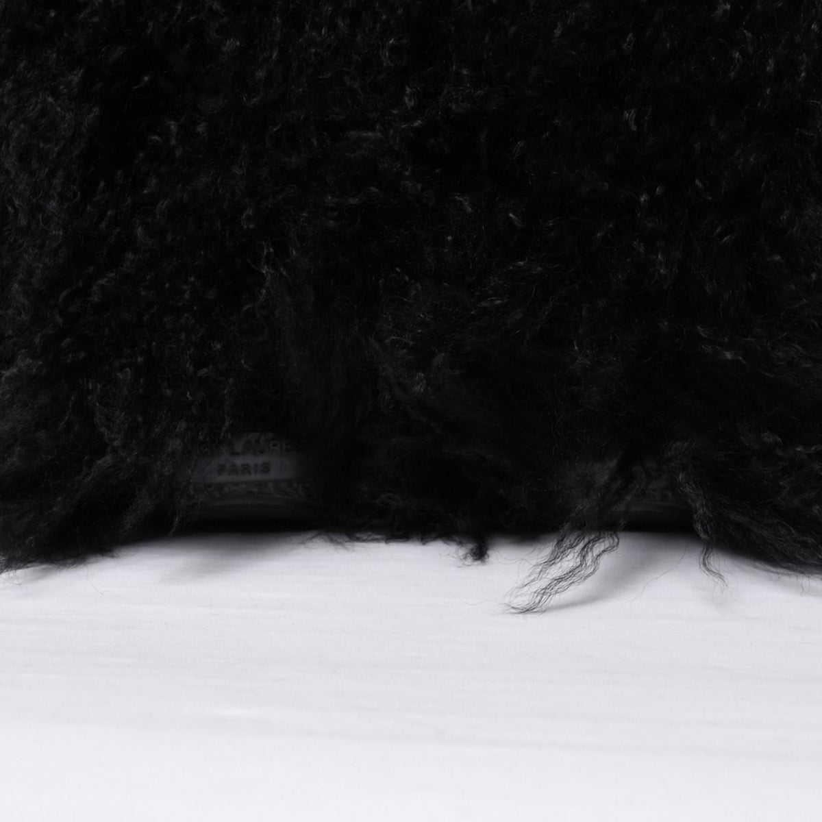 Saint Laurent Fur Boots Black Furry Mongolian Lamb Ankle — view 7