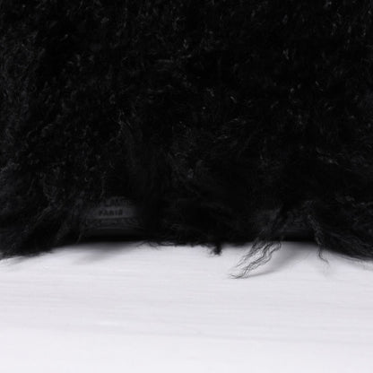 Saint Laurent Fur Boots Black Furry Mongolian Lamb Ankle — view 7