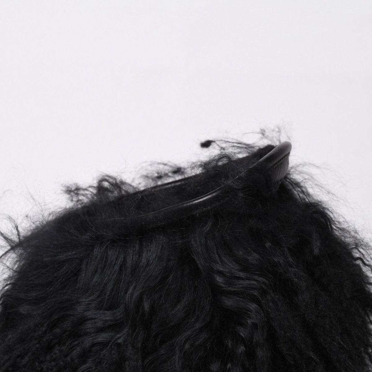 Saint Laurent Fur Boots Black Furry Mongolian Lamb Ankle — view 4