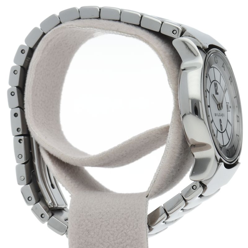 Bvlgari Solo Tempo Watch SS White Polished