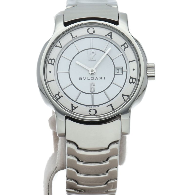 Bvlgari Solo Tempo Watch SS White Polished