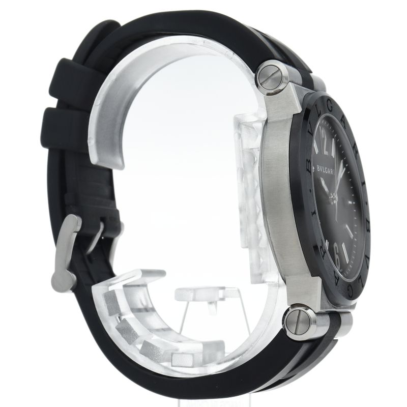 Bvlgari Bulgari Diagono Ceramic Auto Depth Box SS Cera Belt