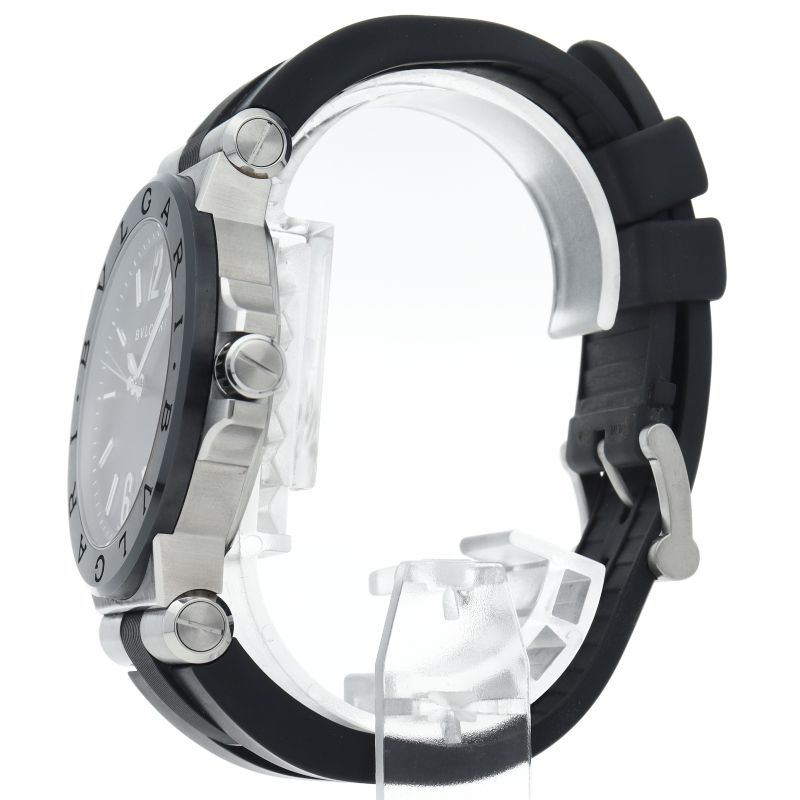 Bvlgari Bulgari Diagono Ceramic Auto Depth Box SS Cera Belt
