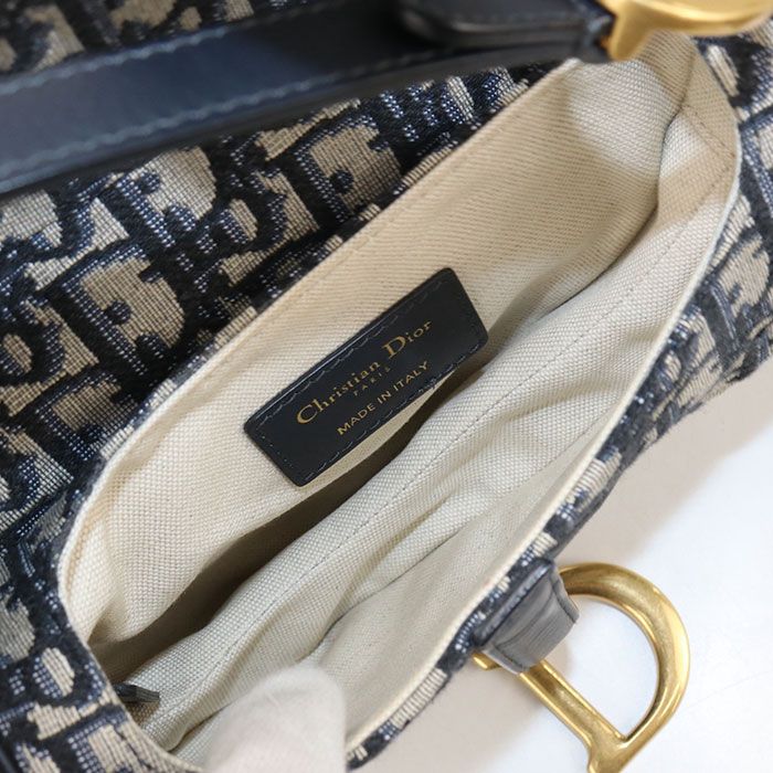 Dior Mini Saddle Shoulder Bag Jacquard