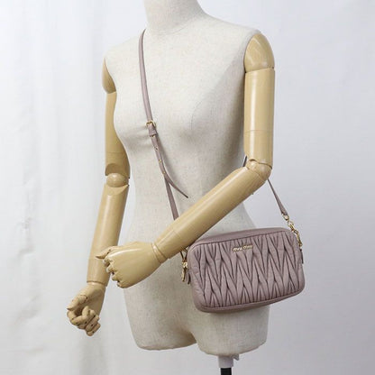 Miu Miu Miu Matelasse Shoulder Bag Leather
