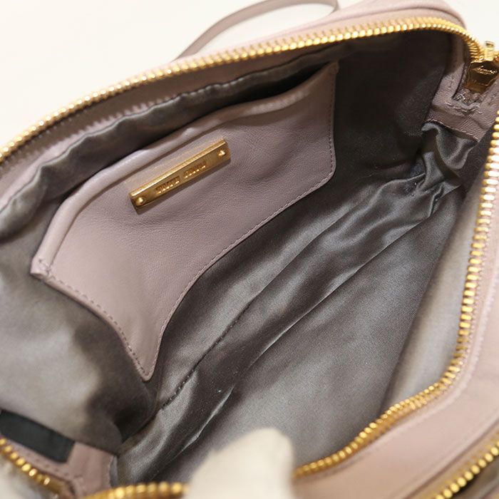 Miu Miu Miu Matelasse Shoulder Bag Leather