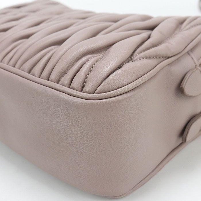 Miu Miu Miu Matelasse Shoulder Bag Leather