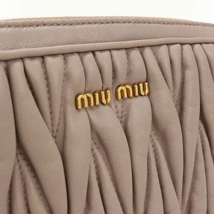 Miu Miu Miu Matelasse Shoulder Bag Leather