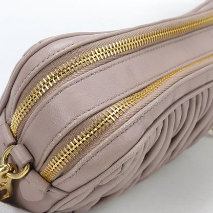 Miu Miu Miu Matelasse Shoulder Bag Leather