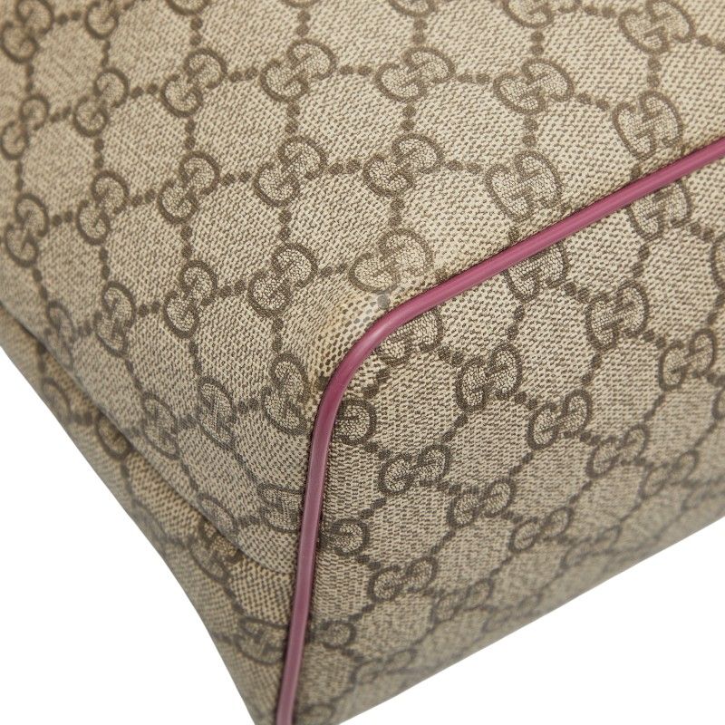 Gucci GG Supreme Tote Shoulder Bag 2-Way Green Canvas Leather