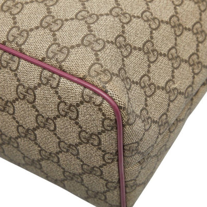 Gucci GG Supreme Tote Shoulder Bag 2-Way Green Canvas Leather