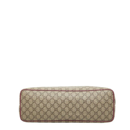 Gucci GG Supreme Tote Shoulder Bag 2-Way Green Canvas Leather