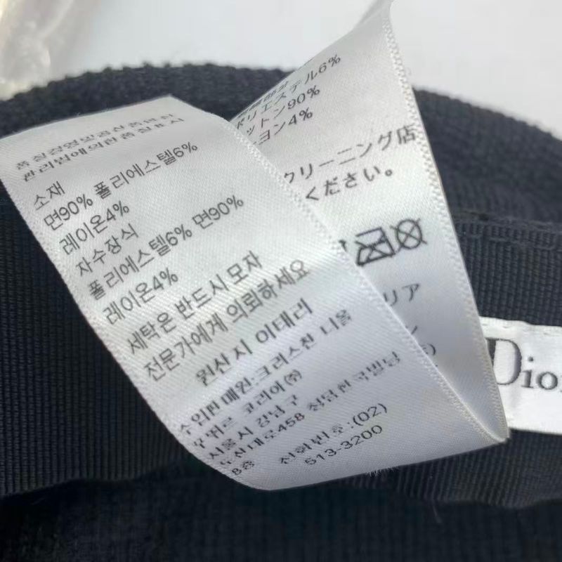 Dior Cap Cotton Black Handbag