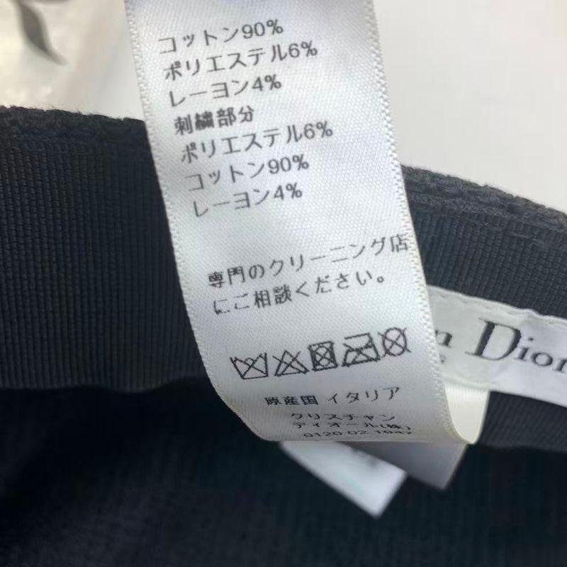 Dior Cap Cotton Black Handbag