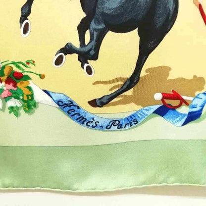 Hermes Plaza de Toros Bullring Carre 90 Large Scarf Green