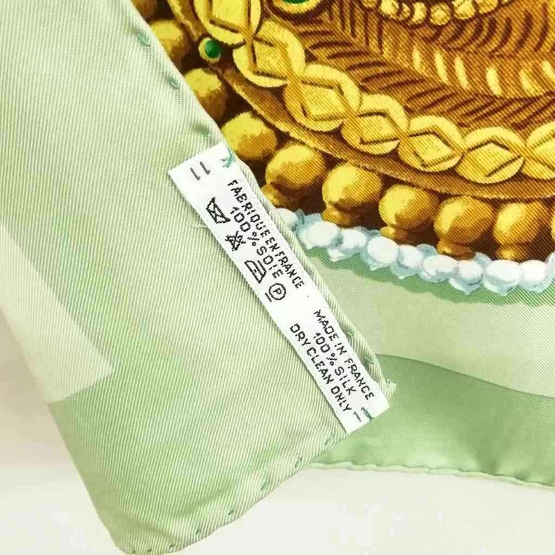 Hermes Plaza de Toros Bullring Carre 90 Large Scarf Green