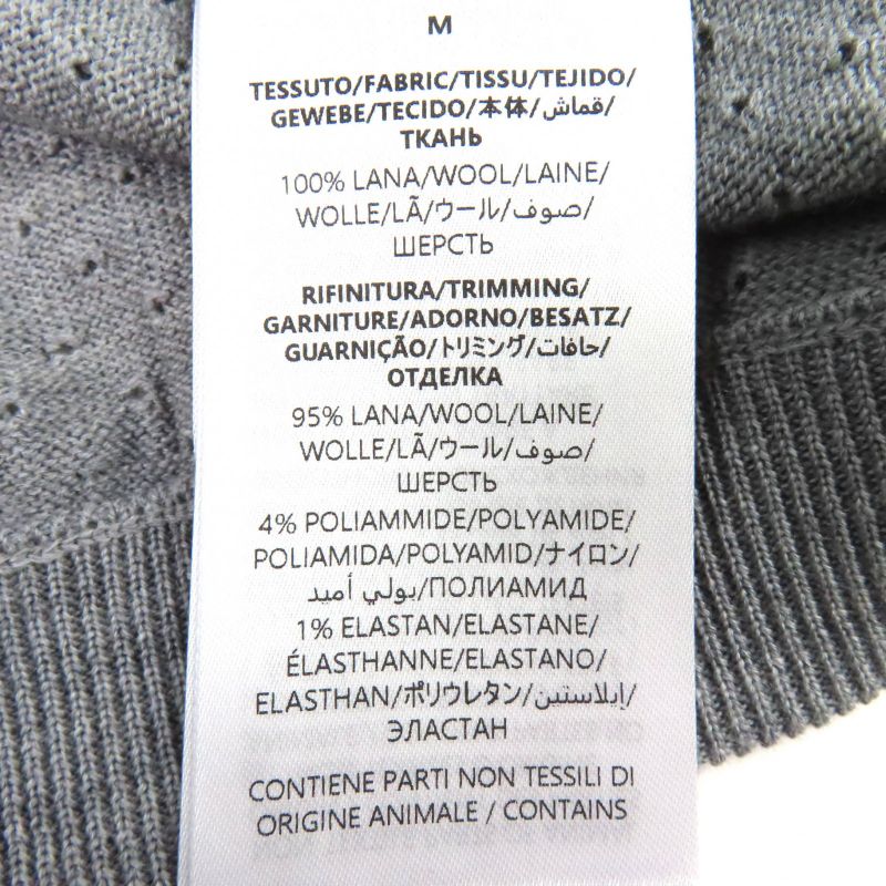 Gucci Wool Logo Knit Long Sleeve Polo Shirt Gray M Recommended