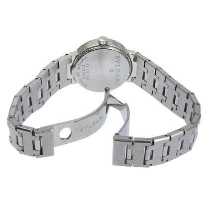 Bvlgari Stainless Steel Quartz Analog Display Black Dial Watch