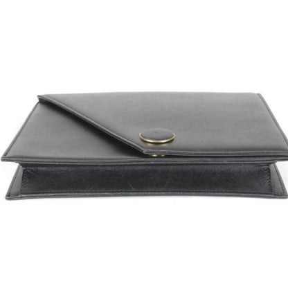Saint Laurent Vintage Black Clutch Leather Saffiano Second