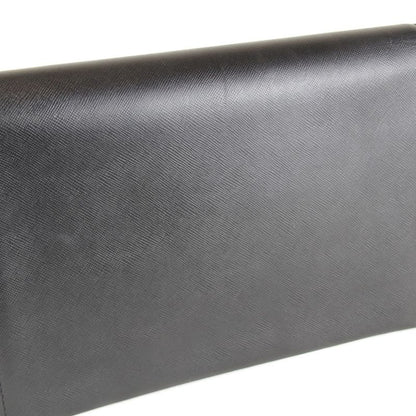 Saint Laurent Vintage Black Clutch Leather Saffiano Second