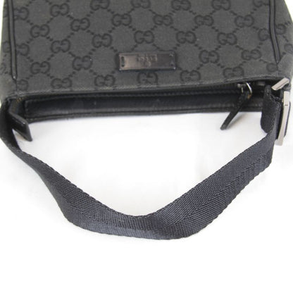Gucci Pouch Mini Handbag GG Canvas Black High Simple