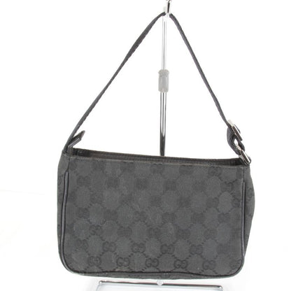 Gucci Pouch Mini Handbag GG Canvas Black High Simple