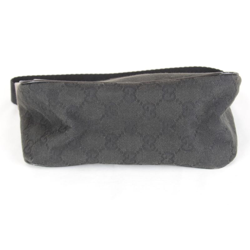 Gucci Pouch Mini Handbag GG Canvas Black High Simple