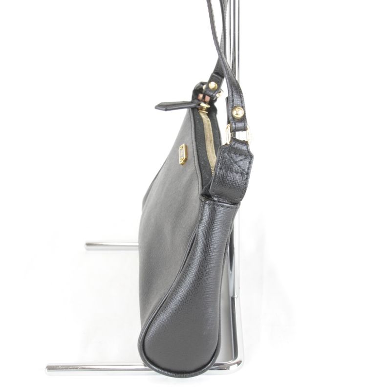 Fendi Pouch Mini Shoulder Bag Leather Black High Saffiano Simple
