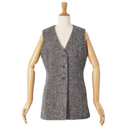 Celine Vintage Vest Gilet Wool Tweed