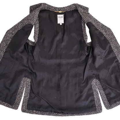 Celine Vintage Vest Gilet Wool Tweed