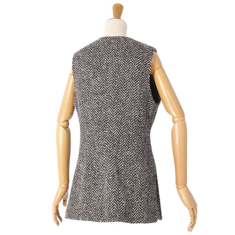 Celine Vintage Vest Gilet Wool Tweed