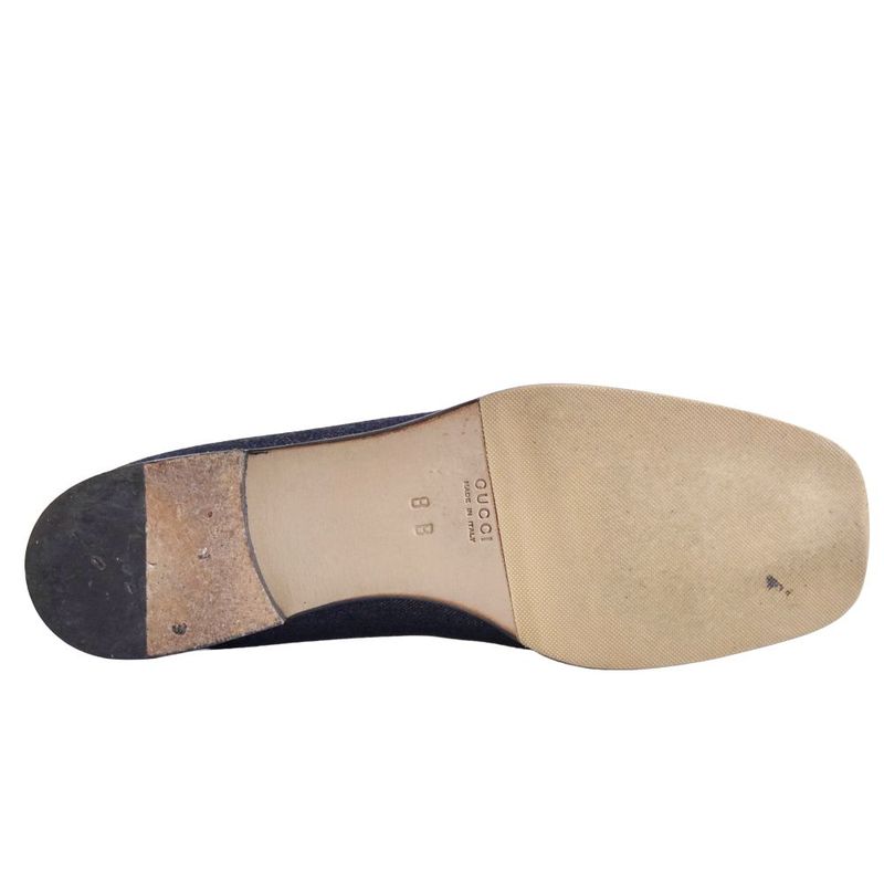 Gucci Vintage Loafers Moccasins Denim Horsebit
